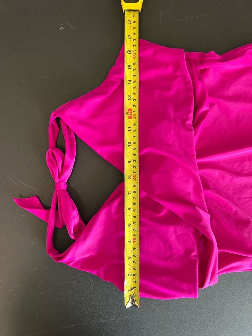 Athleta Womens Faux Wrap Tankini Top Pink Stretch Halter Neck Tie 38D/DDT - Picture 6 of 9
